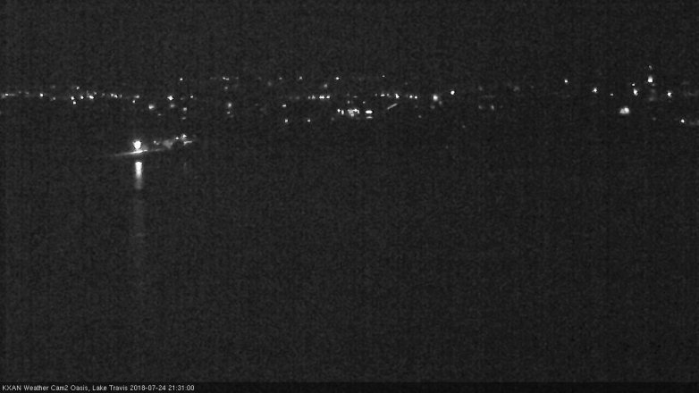 Lake Travis webcam, July 24, 2018 8:35 PM CT