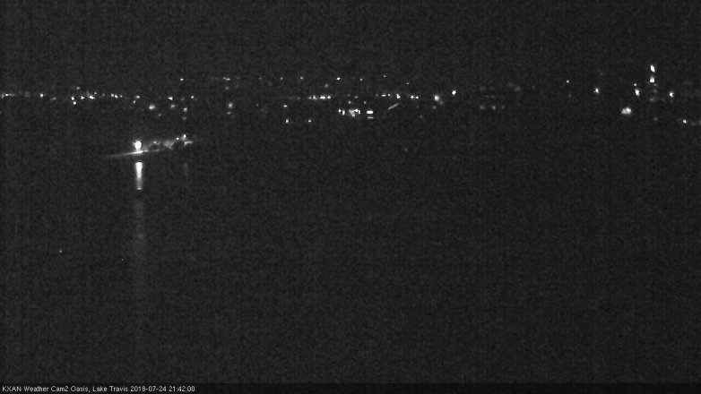 Lake Travis webcam, July 24, 2018 8:45 PM CT