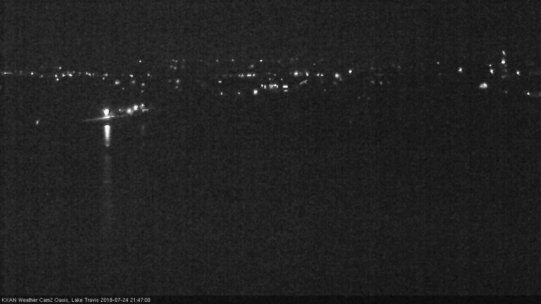 Lake Travis webcam, July 24, 2018 8:50 PM CT