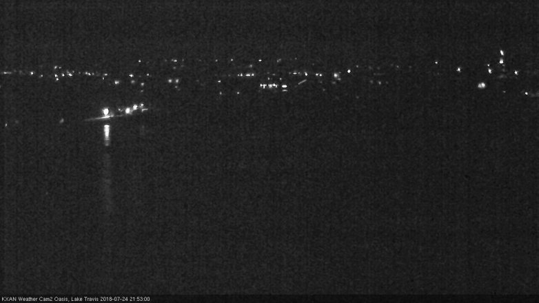 Lake Travis webcam, July 24, 2018 8:55 PM CT