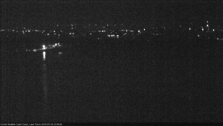 Lake Travis webcam, July 24, 2018 9:10 PM CT