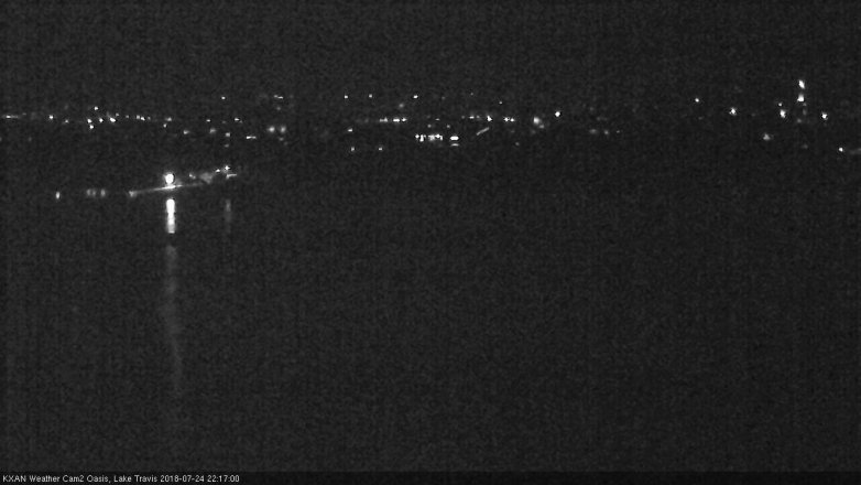 Lake Travis webcam, July 24, 2018 9:20 PM CT
