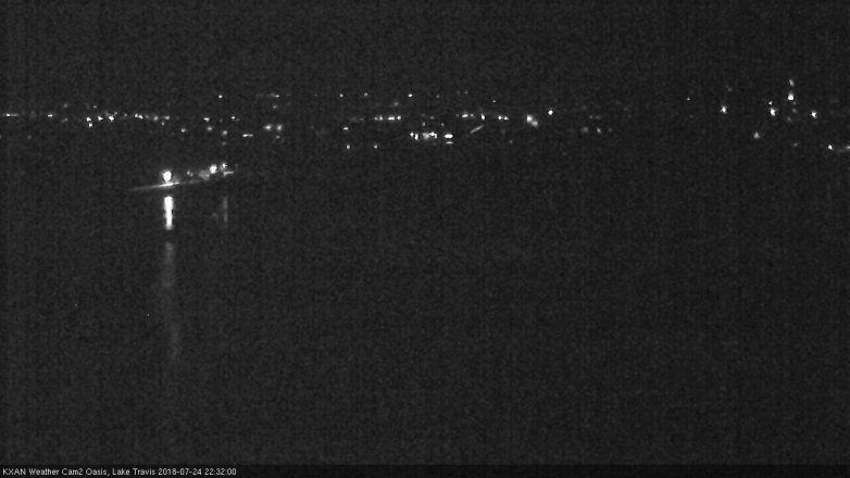 Lake Travis webcam, July 24, 2018 9:35 PM CT