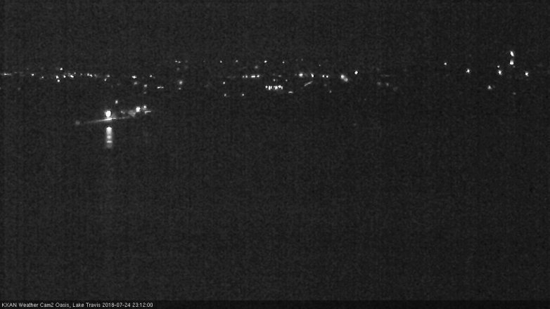 Lake Travis webcam, July 24, 2018 10:15 PM CT