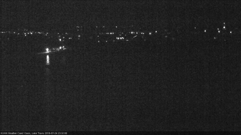 Lake Travis webcam, July 24, 2018 10:35 PM CT