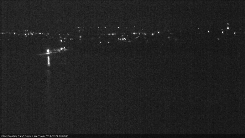 Lake Travis webcam, July 24, 2018 10:40 PM CT