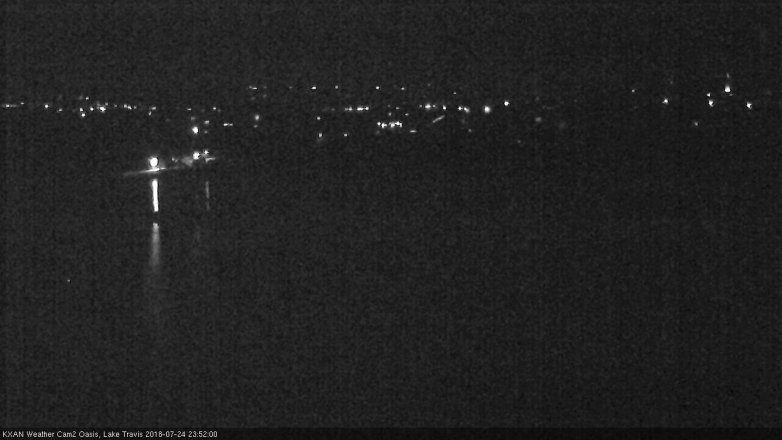 Lake Travis webcam, July 24, 2018 10:55 PM CT