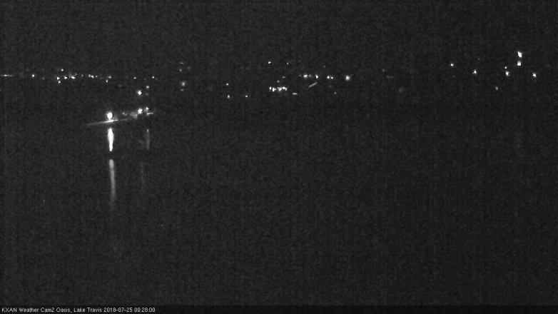 Lake Travis webcam, July 24, 2018 11:30 PM CT