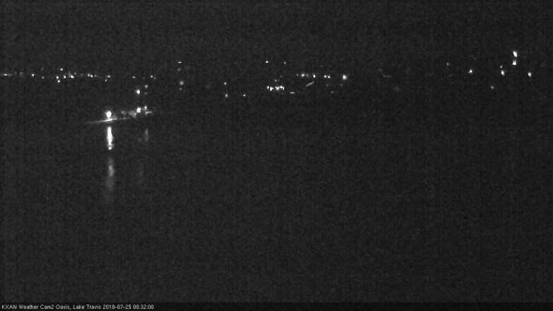 Lake Travis webcam, July 24, 2018 11:35 PM CT