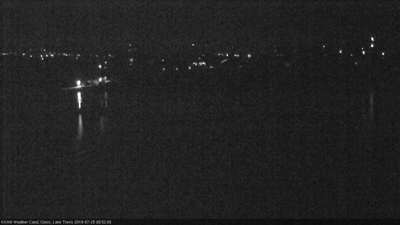 Lake Travis webcam, July 24, 2018 11:55 PM CT