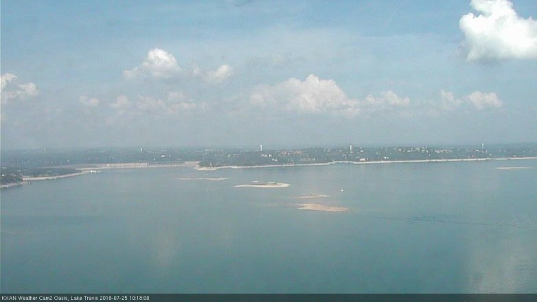 Lake Travis webcam, July 25, 2018 9:20 AM CT