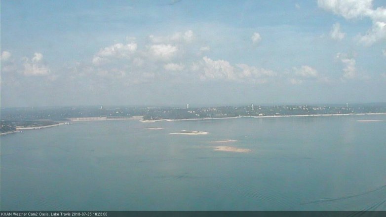 Lake Travis webcam, July 25, 2018 9:25 AM CT