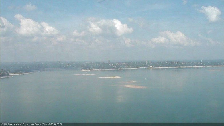 Lake Travis webcam, July 25, 2018 9:35 AM CT
