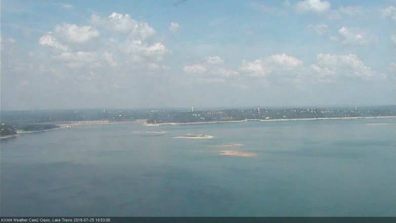 Lake Travis webcam, July 25, 2018 9:55 AM CT