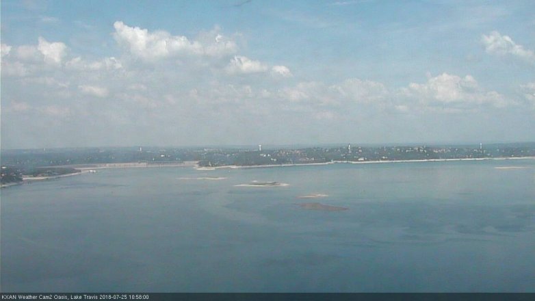 Lake Travis webcam, July 25, 2018 10:00 AM CT