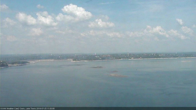 Lake Travis webcam, July 25, 2018 10:05 AM CT
