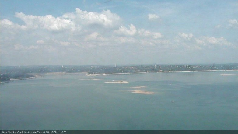 Lake Travis webcam, July 25, 2018 10:10 AM CT