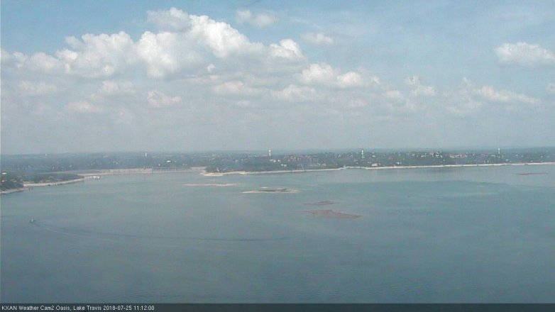 Lake Travis webcam, July 25, 2018 10:15 AM CT