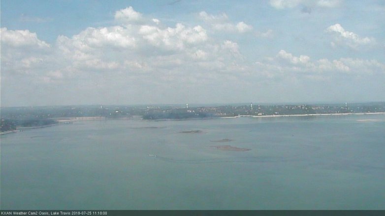 Lake Travis webcam, July 25, 2018 10:20 AM CT