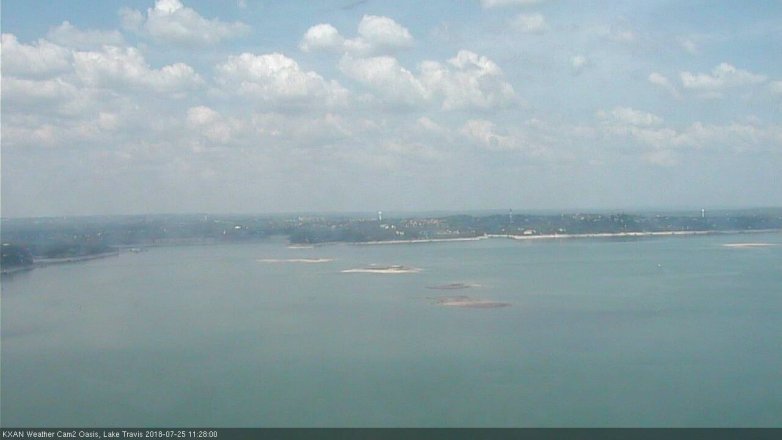 Lake Travis webcam, July 25, 2018 10:30 AM CT