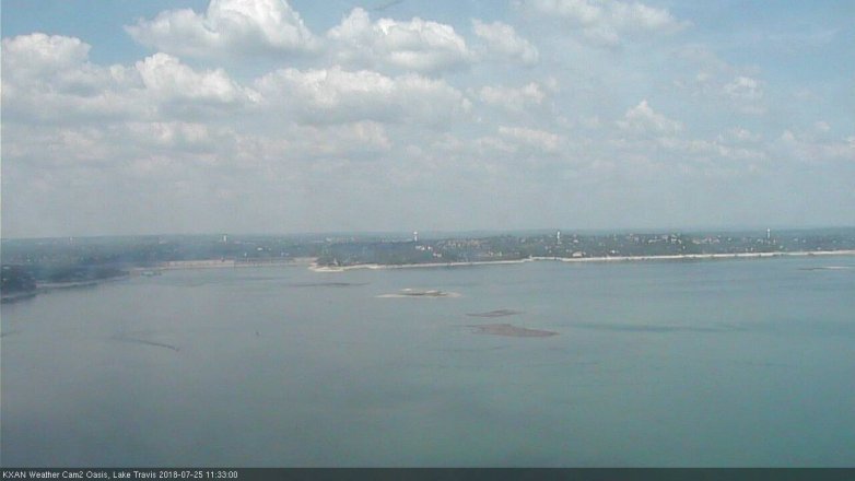Lake Travis webcam, July 25, 2018 10:35 AM CT