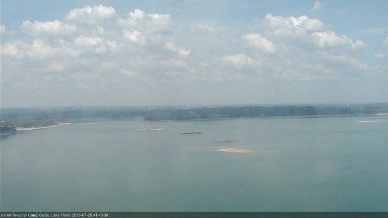 Lake Travis webcam, July 25, 2018 10:45 AM CT