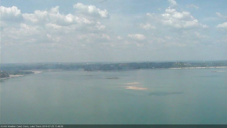 Lake Travis webcam, July 25, 2018 10:50 AM CT