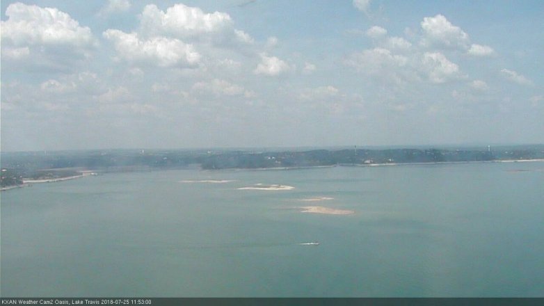 Lake Travis webcam, July 25, 2018 10:55 AM CT