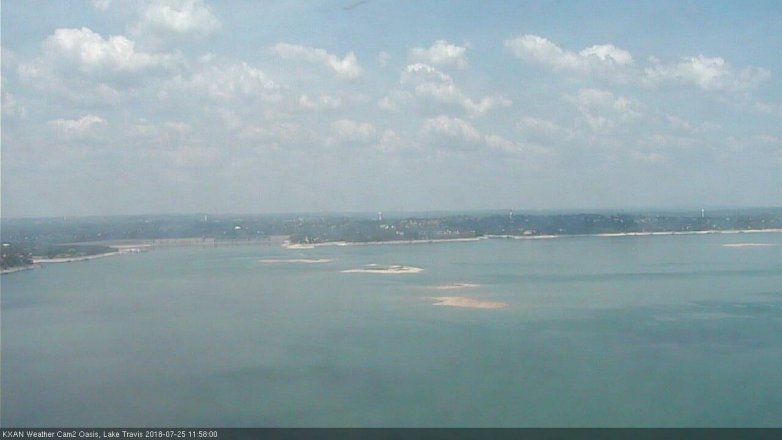 Lake Travis webcam, July 25, 2018 11:00 AM CT
