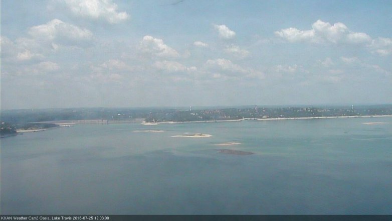 Lake Travis webcam, July 25, 2018 11:05 AM CT