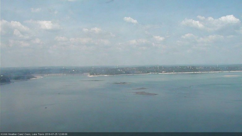 Lake Travis webcam, July 25, 2018 11:10 AM CT