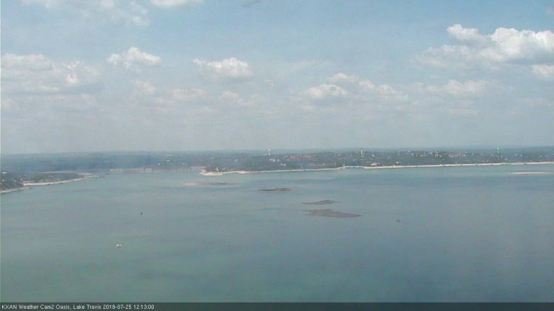Lake Travis webcam, July 25, 2018 11:15 AM CT