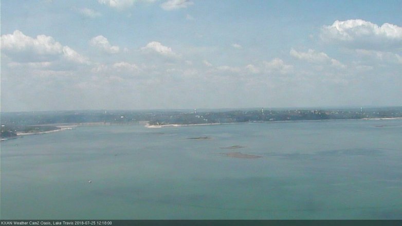 Lake Travis webcam, July 25, 2018 11:20 AM CT