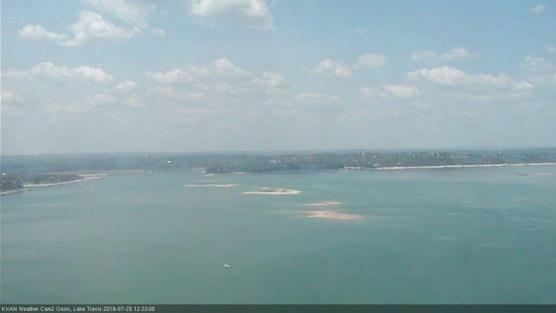 Lake Travis webcam, July 25, 2018 11:35 AM CT