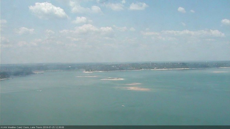 Lake Travis webcam, July 25, 2018 11:40 AM CT