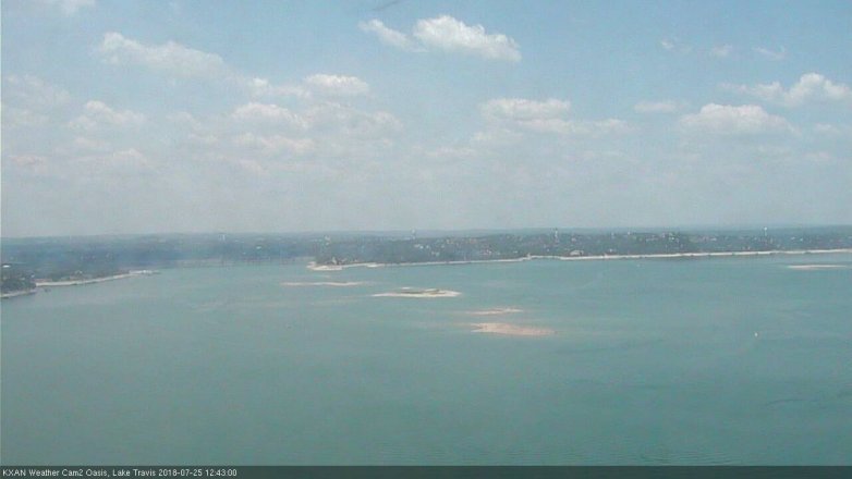 Lake Travis webcam, July 25, 2018 11:45 AM CT