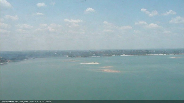 Lake Travis webcam, July 25, 2018 11:50 AM CT