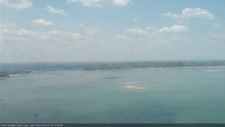 Lake Travis webcam, July 25, 2018 12:00 PM CT