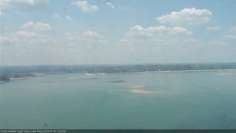 Lake Travis webcam, July 25, 2018 12:05 PM CT