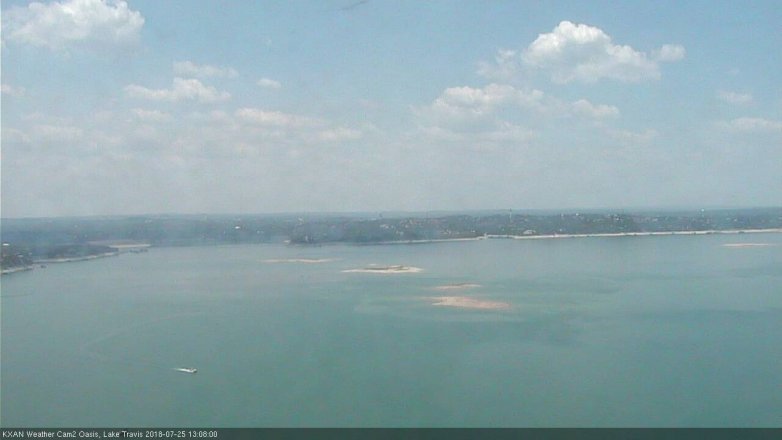 Lake Travis webcam, July 25, 2018 12:10 PM CT