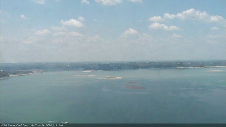 Lake Travis webcam, July 25, 2018 12:15 PM CT