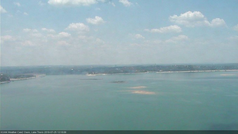 Lake Travis webcam, July 25, 2018 12:20 PM CT