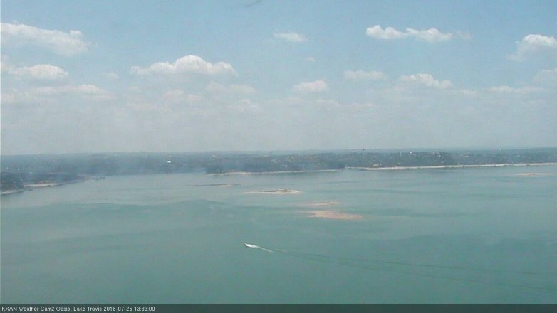 Lake Travis webcam, July 25, 2018 12:35 PM CT