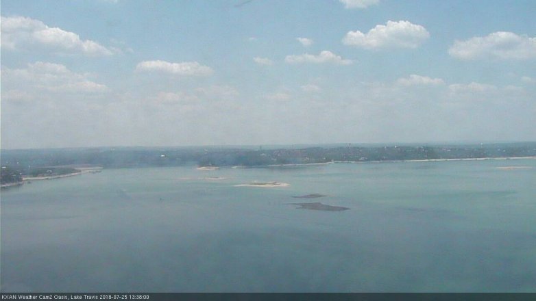 Lake Travis webcam, July 25, 2018 12:40 PM CT