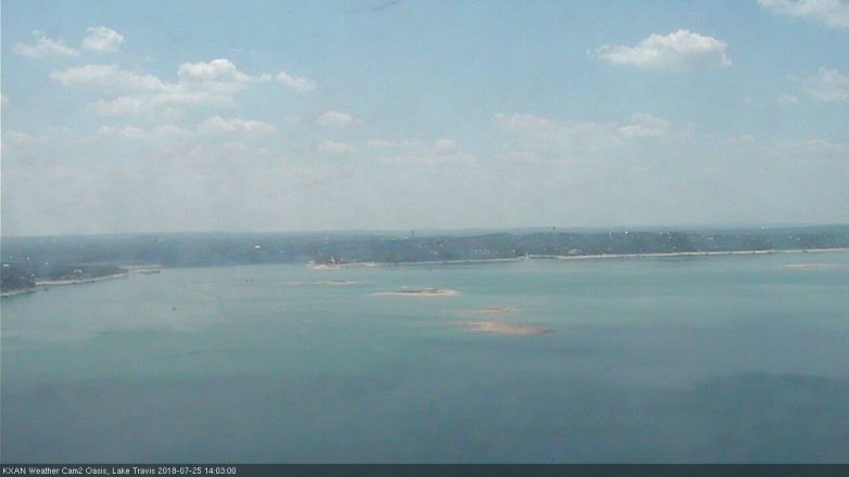 Lake Travis webcam, July 25, 2018 1:05 PM CT