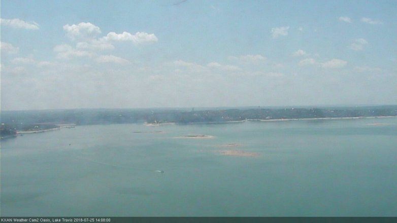 Lake Travis webcam, July 25, 2018 1:10 PM CT