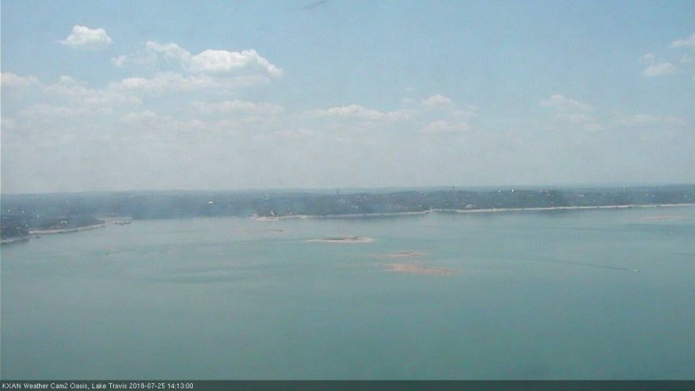 Lake Travis webcam, July 25, 2018 1:15 PM CT