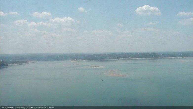 Lake Travis webcam, July 25, 2018 1:20 PM CT