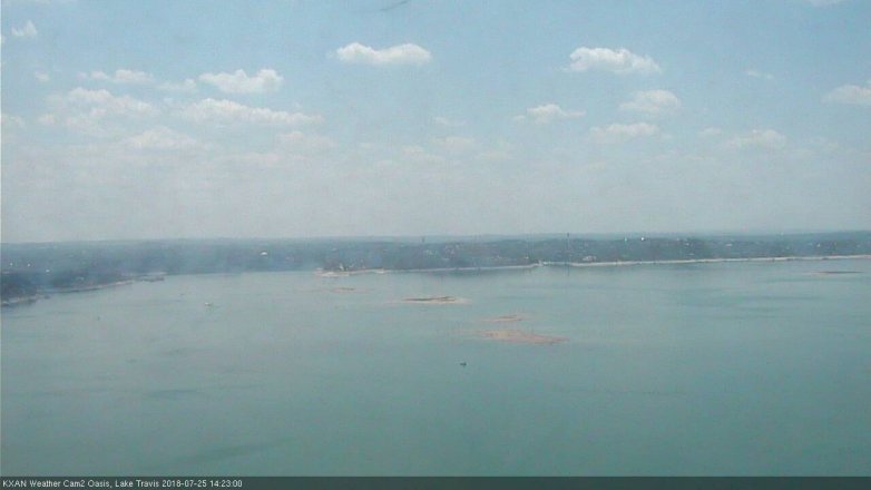 Lake Travis webcam, July 25, 2018 1:25 PM CT