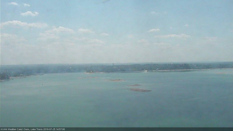 Lake Travis webcam, July 25, 2018 2:00 PM CT